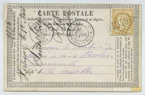 Carte postale des Établissements Claudet (Xertigny)